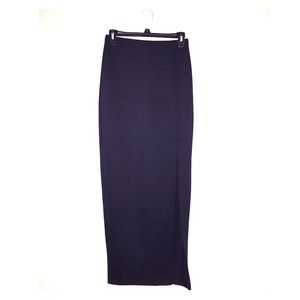 Medium black maxi skirt with side slit